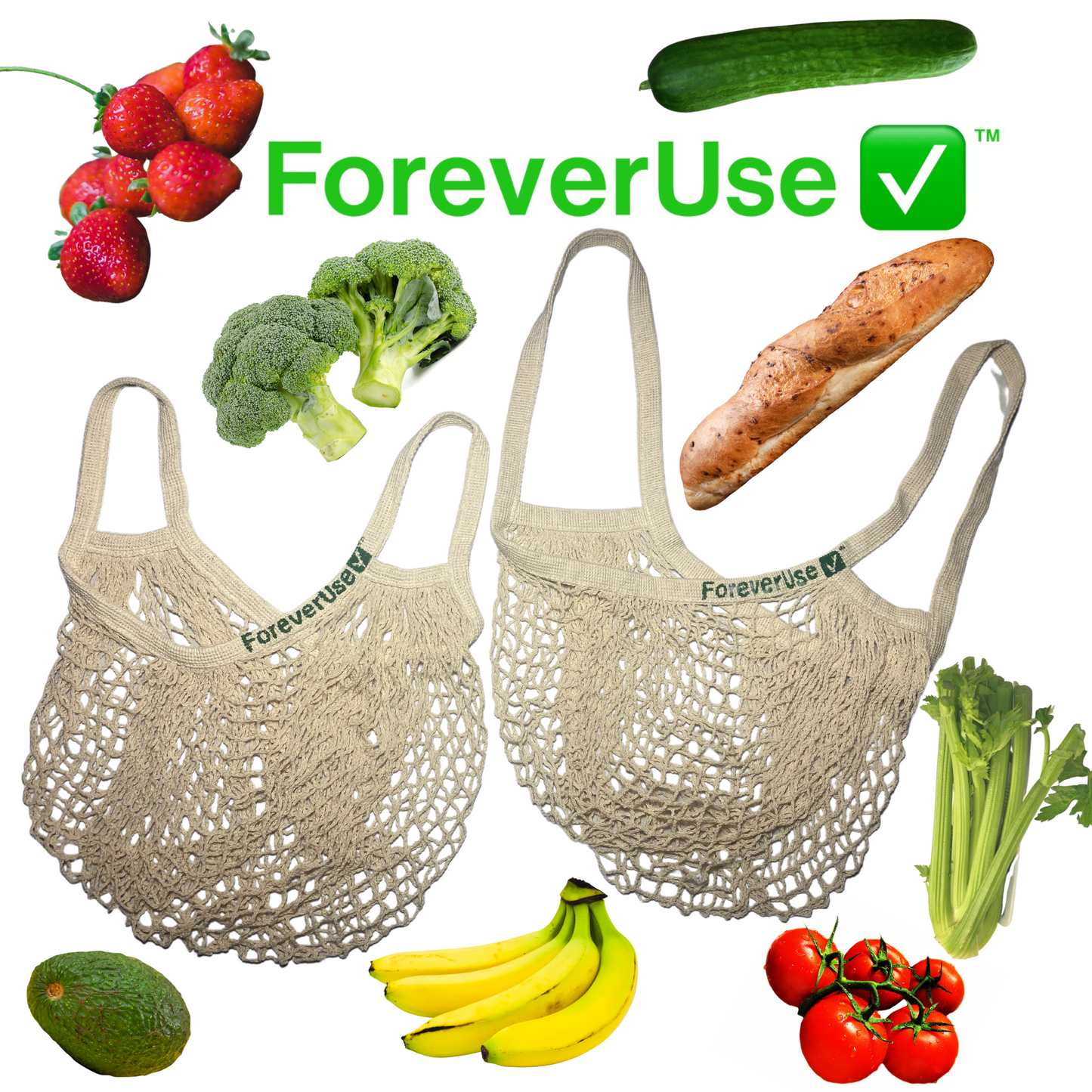 ForeverUse Brand Mesh Produce Bag Set